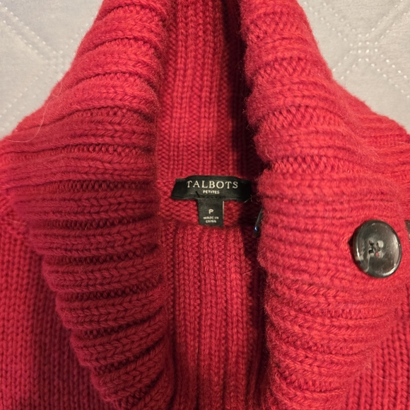 Talbots petite wool blend holiday turtleneck sweater. - Picture 4 of 6